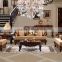 2017 Latest Luxury Solid Wood Upholstery Sofa Set/Villa Wooden Carved Living Room Sofa Set (MOQ=1 Set)