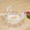 Maple leaf glass bowl kitchenware glass bowl clear glass bowl with stem microwave glass bowl