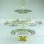 Gold / silver electroplating cake stand ceramic porcelain stock for sale cheap
