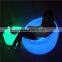 PE Plastic LED Bar Furniture 90*90*86cm Illuminated LED Big Round Sofa Chair With Remote Control