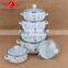 Decal enamel drum shape cooking pot / stockpot/cassrole