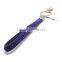 Purple Promotion Gift PU Leather Key Chain with Crystal Gem, Swivel Snap Hooks, Key ring accembly, Acrylic Gem Key chain