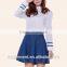 2017 OEM Girl School Uniform Fashion Shirt and Dress