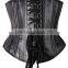Best Faux Leather Double Steel Boned Corset Waist Training Corset Body Shaper for Women