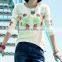 Cashmere Star Design Round Neck Sweater Lady Pullover Sweater