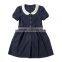 2017 New Summer School Children High Waisted Skirt Student Girl Doll Collar Dress Custom