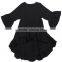 Wholesale long ruffle sleeve 100%cotton T-shirts for baby girls