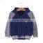 2016 new design Children's wear autumn outfit young children hooded jacket navy blue