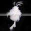 High-grade Feather Flower Hair Clip Fabric Flower Brooch Wedding Dress Flowers Corsage Pin