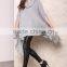 MGOO Popular Cheap Price Grey Poncho Tops Loose Oversizes Heather Cowy Fleecey Women Clothing Manufacturer