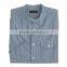 2015 Classic Fit Short Sleeve Stand Collar Shirt in Deep Cove Stripe Classic Design Hot Sell Custom Striped Shirt