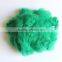 Recycled polyester staple fibre dyed