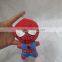 Hot sale cartoon toy cute spider man anime plush soft pendant 10pcs per set