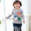 Hot sale gary white stripe embroidered young boy t-shirts