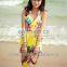 Wholesale Summer Ladies Yellow Pareos Thai Sarong