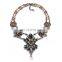 Wholesale Custom Flower Beautiful Heavy Diamond Retro Necklace