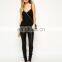 OEM Custom Made In China Fashion Spaghetti Strap Any Colour Tank Top, Slim Fit Casual Black Camisole For Woman