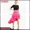 Any Size Pink Sepcial Design Casual School Girl Skirts High Low Pleated Prom Lady Long Skirt