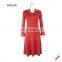 latest girls sweater Round Neck designs Knitted midi Dress with Black background For Spring of wholesale clothing