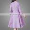 New Design Chineses Style Fancy Vintage Dress Purple Color High Quality Woman Midi Dress