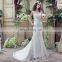 Glamorous Cap Sleeve Lace-Up Lace Wedding Dress Mermaid Wedding Dresses SQS042