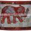 Embroidered Patch Sequins Patchwork table runner Indian Hand Elephant Wall Hanging Tapestries Tapestry Decorative Ethnic art