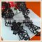 attractive elegant floral lace motifs black embroidery crochet polyester lace collars for dress