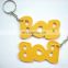 Made in China custom soft pvc rubber emoji metal keychain