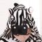 Zebra Cartoon Flannel Conjoined Polyester Pajamas