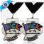 Customized Bright Run Matt-Silver Medal with Ribbon