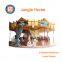 Zhongshan amusement park equipment, Jungle horse, Luxury Carousel, Merry go round, 26 seat for kids or adult, kiddie