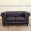 Leather Loveseat Sofa Mid Tufted Century Couch Modern Chesterfield, Antique Look