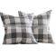 18x18 Farmhouse black white buffalo Checkers  plaid cushion cover