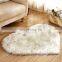 Custom best pink faux fur sheepskin carpet rugs flower shape