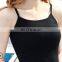 Women's Casual Solid U O-Neck T Shape Basic workout fitness Cotton Tank Top