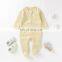 Two-way Zipper Long Sleeve Baby Onesie Antislip 100% Organnic Cotton Baby - Toddler Footed Pajamas