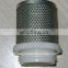 Hydraulic foot valve filter in stainerless steel material