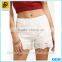 White elastic waist embroidered shorts with high quality and cheap price