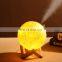 3d printing moon  usb charging  led night light with air humidifier