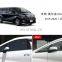 Chrome door visor side window deflector shade sun rain shield silver strips guard for Toyota Alphard 2015