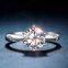 Real 3 Carats D Color Moissanite Wedding Rings For Women 100% 925 Sterling Silver Sparkling Engagement Party Fine Jewelry