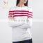Ladies Fashion Roundneck Cashmere Sweaters with buttons on shoulder