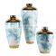 Luxury Marble Design Home Decoration  Plated Porcelain Craft gold edge vase