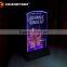 led illumunated tent table flashing menu holder