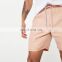 Men Gym elastic waist polyester shorts