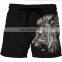 2021  Men Custom Shorts Lion Black Clearly Printed  Men Summer Beach Swim Shorts