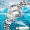 Skmei 9207 stainless steel quartz jam tangan 3atm  waterproof ladies watches