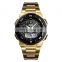 New Skmei 1370 chronograph watch stainless steel back water resistant watch digital watches for men