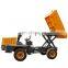 Scissor lift 4*4 Mini wheel Tractor dumper for Palm Fruit transport for mud road using