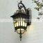 outdoor Wall Lamp Luxury style outdoor garden brass metal main gate wall light with glass